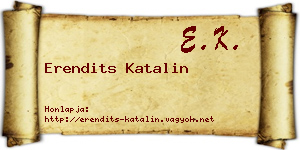 Erendits Katalin névjegykártya